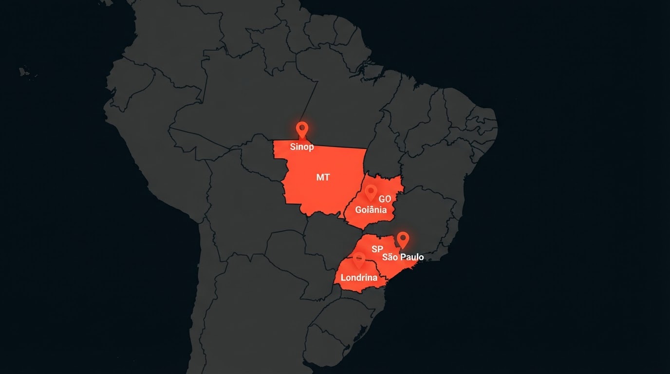 Mapa de Escritórios no Brasil